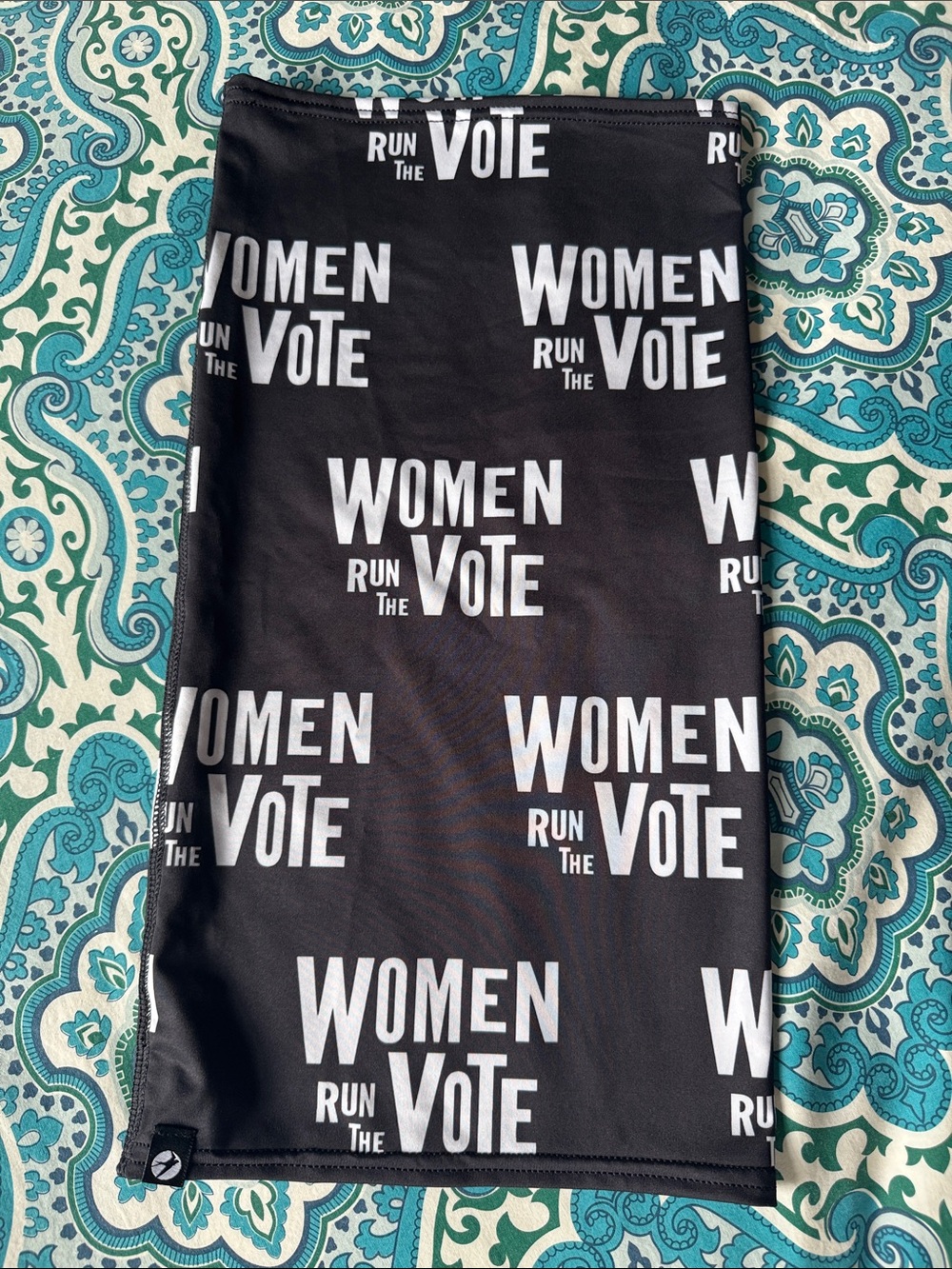 Black Oiselle Women Run The Vote Neck Gaiter O/S 2022